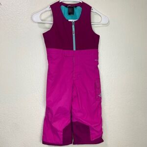 The North Face Kids Pink DryVent Insulated Snow Bib Overalls Size 2T Winter